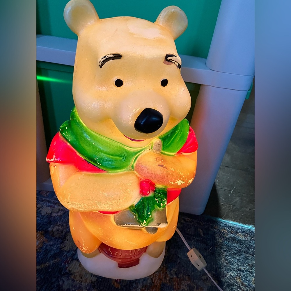 Disney Winnie the Pooh Christmas Blow Mold 17"